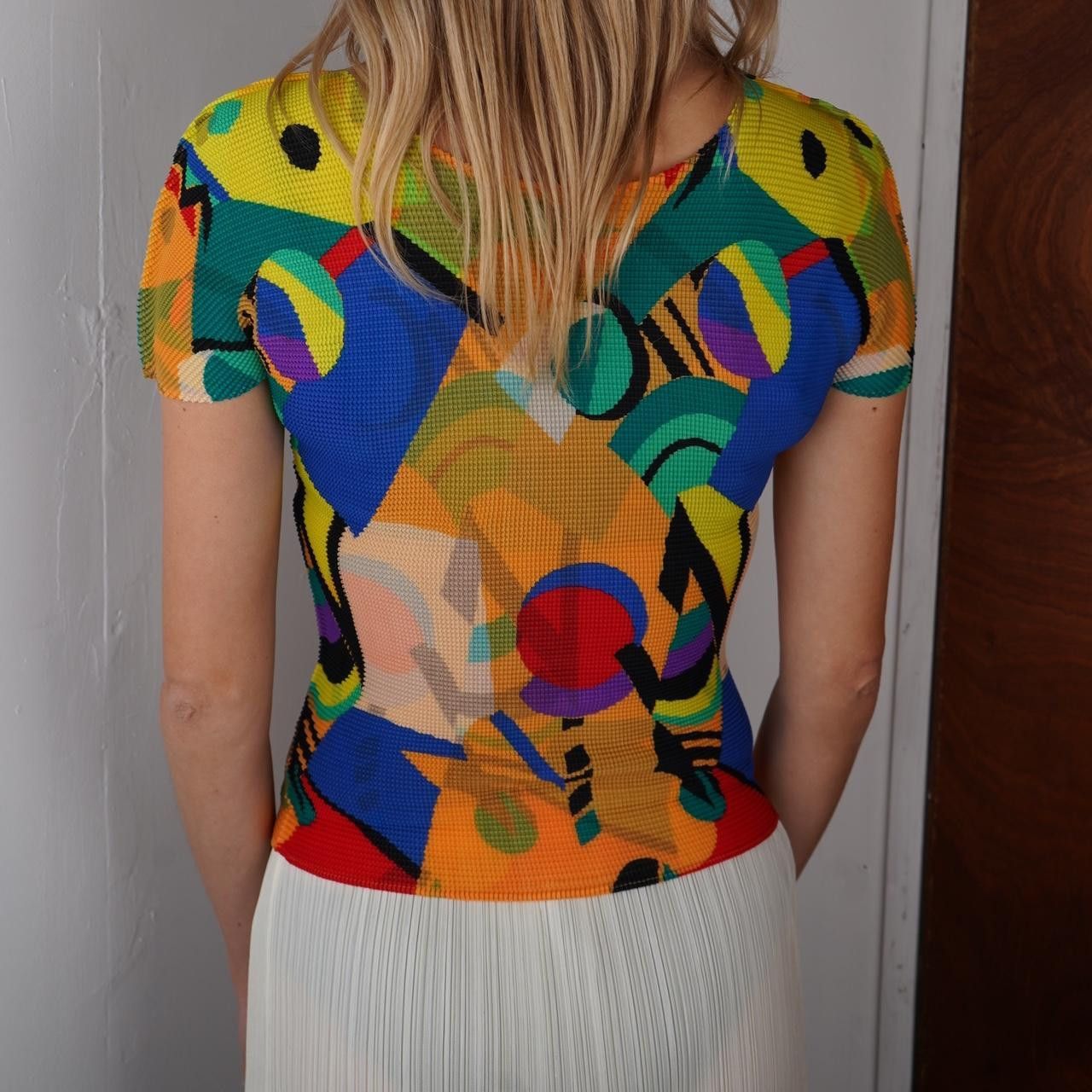 Issey Miyake Issey Miyake Me Multicoloured Short Sleeve Top Size ONE SIZE - 5 Thumbnail