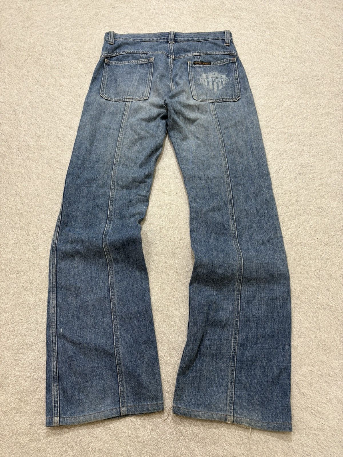 2000s Hysteric glamour flared printed denim