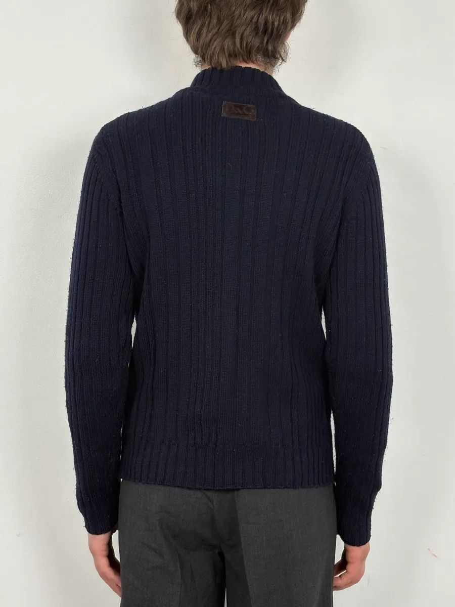 Dolce & Gabbana 2000s Dolce & Gabbana Navy Wool Zip-Up Sweater Size US S / EU 44-46 / 1 - 3 Thumbnail