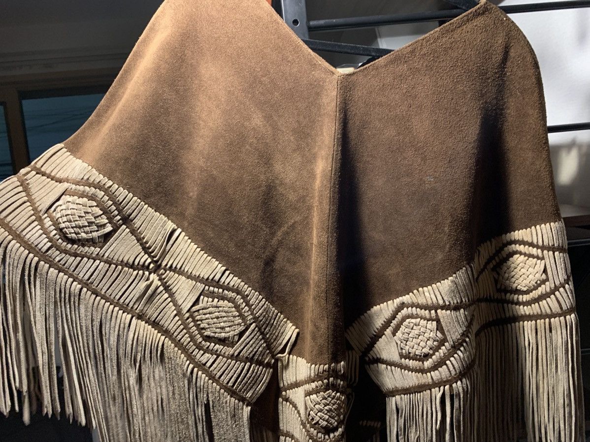 Other Vintage Western Leather Cloak – Hand-Braided Fringe, Unique Size US L / EU 52-54 / 3 - 2 Thumbnail