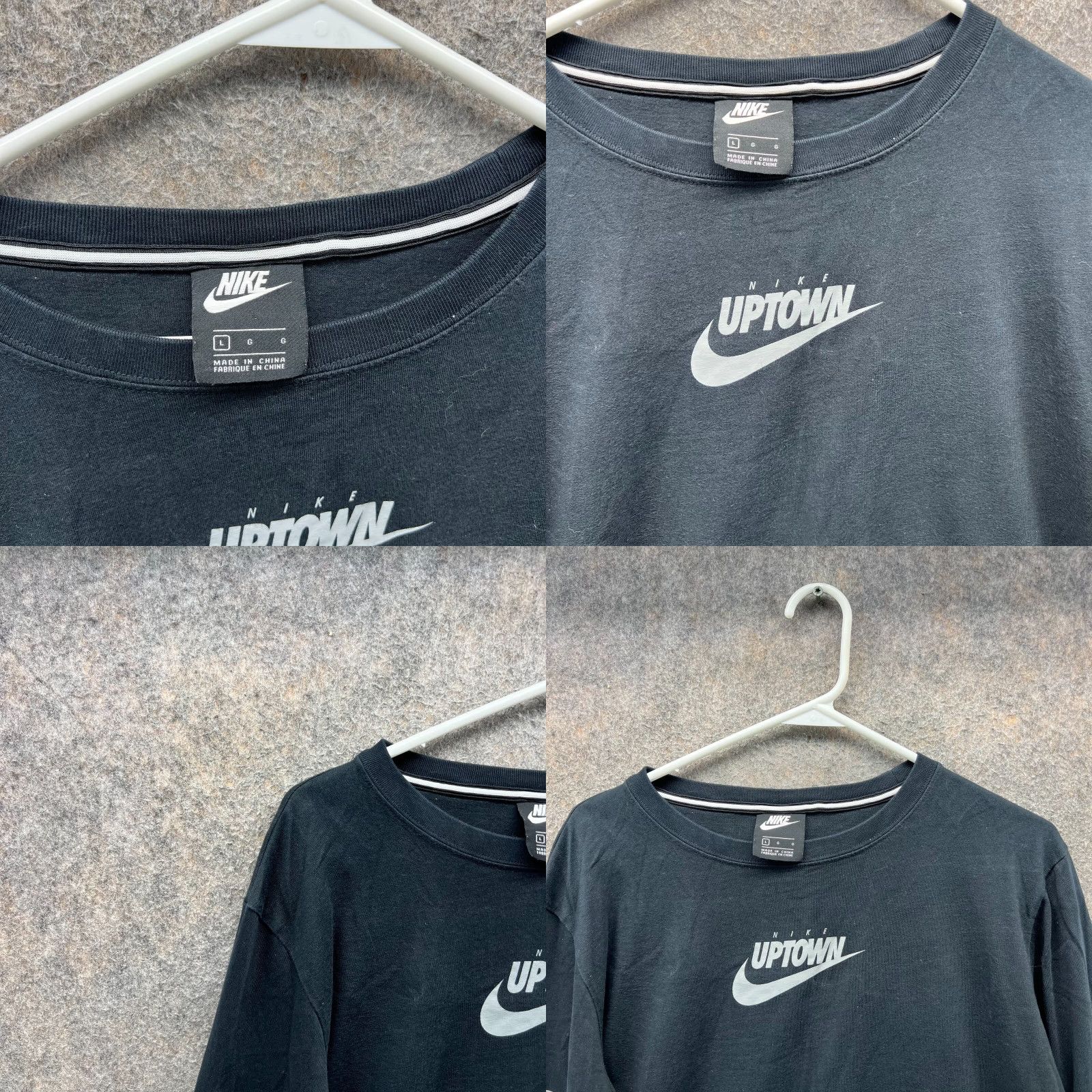 Nike Nike Shirt Women Large Black Uptown Center Swoosh Red Rose Long Sleeve Cotton Size L / US 10 / IT 46 - 8 Thumbnail