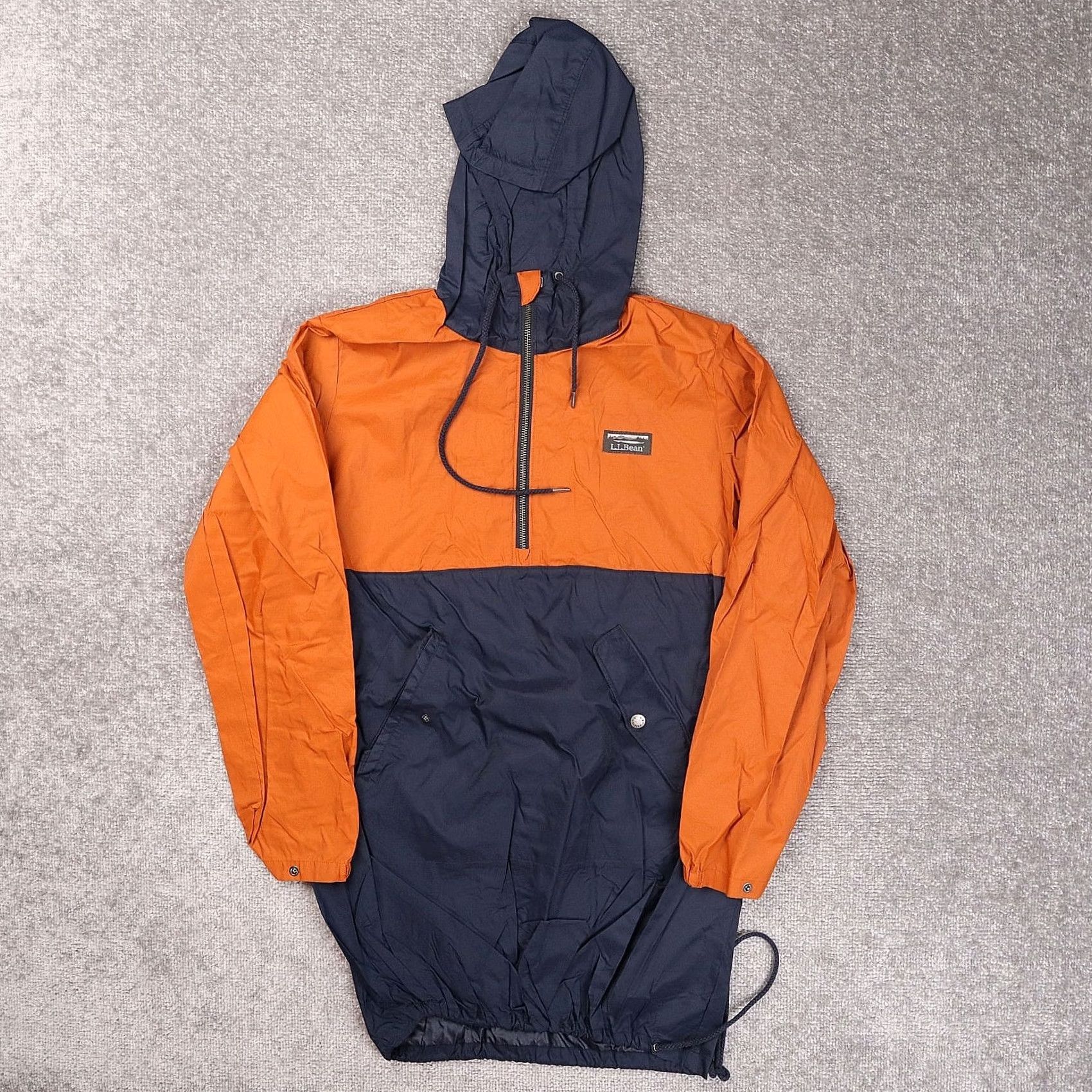 Vintage L.L.Bean Mountain Classic Anorak Orange Blue XS Hooded Nylon Jacket Long Sleeve Mens Size US XS / EU 42 / 0 - 2 Thumbnail