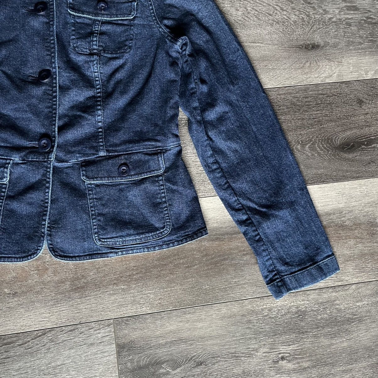 L.L. Bean Vintage 2000s L.L. Bean Blue Denim Jean Jacket Blazer Button Size S / US 4 / IT 40 - 4 Thumbnail