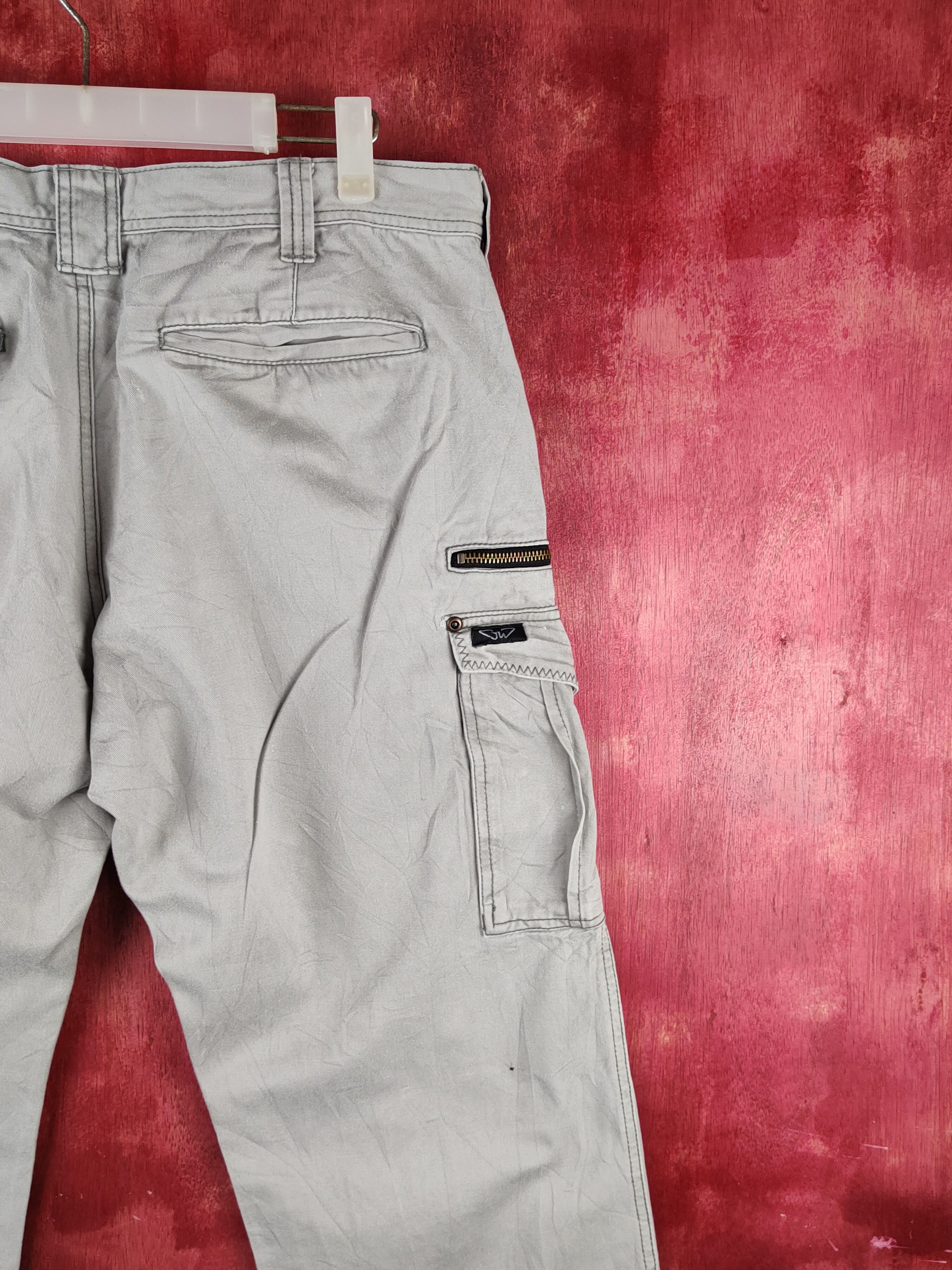Japanese Brand GW Gray Multipocket Tactical Cargo Pants #S1457 Size US 34 / EU 50 - 11 Thumbnail