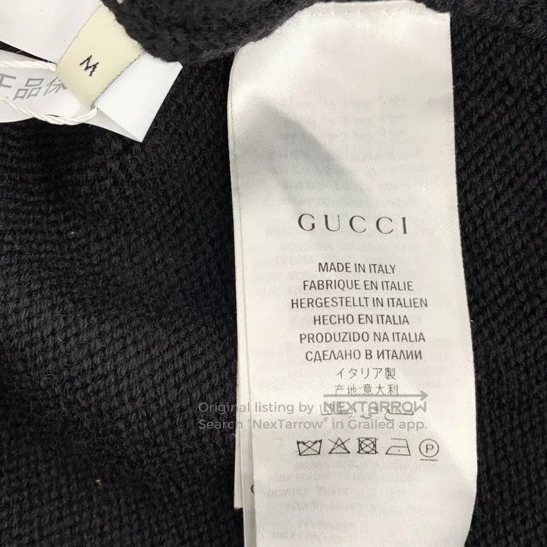Gucci Gucci Black bee embroidered wool V-neck long-sleeved sweat Size US M / EU 48-50 / 2 - 6 Thumbnail