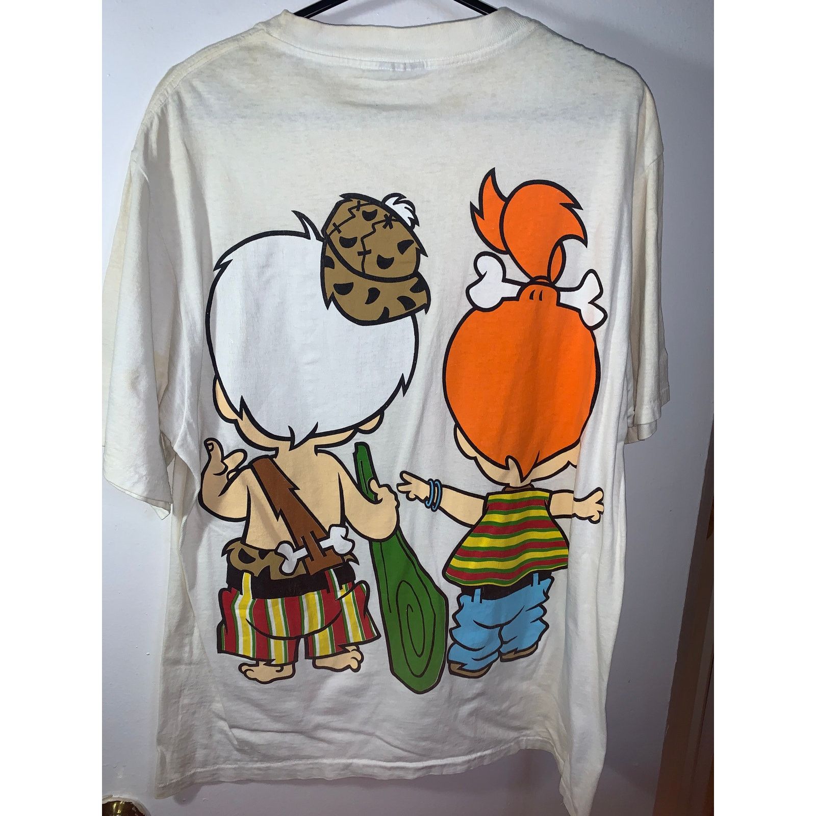 Other × Vintage Flintstones Bamm-Bamm Pebbles Tee Single Stitch AOP XL White Size US XL / EU 56 / 4 - 6 Thumbnail