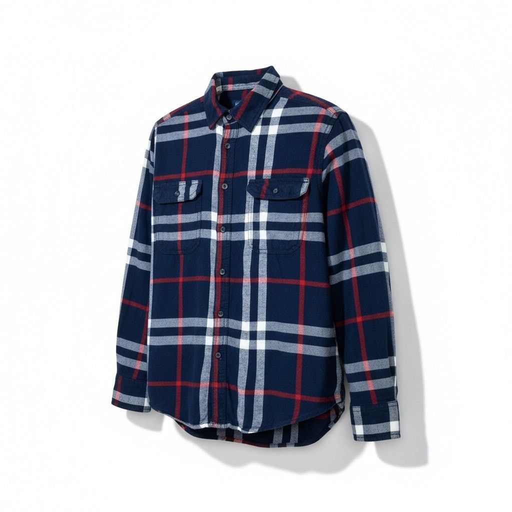 George George Plaid Flannel Button Up Shirt Classic Y2K Streetwear Size US M / EU 48-50 / 2 - 2 Thumbnail
