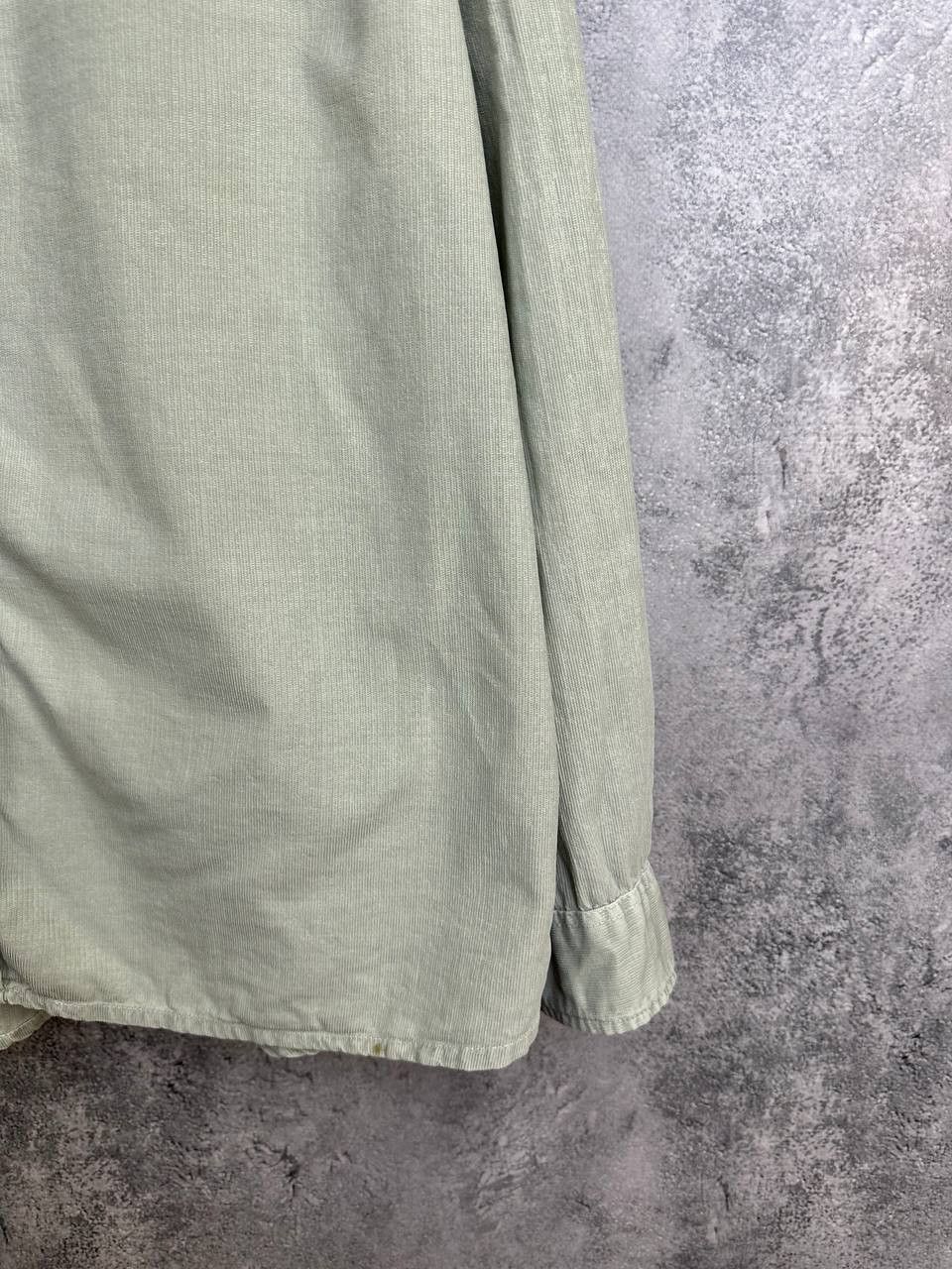 Wax London Wax London Button Shirt Textured Ribbed Sage Green LS Size US XL / EU 56 / 4 - 8 Thumbnail