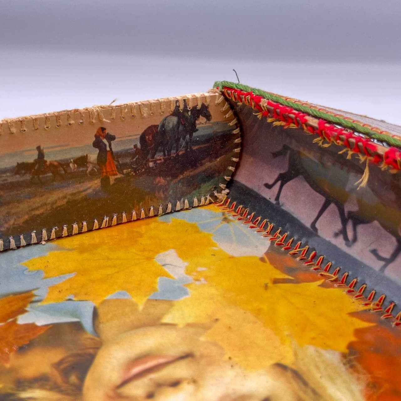 Vintage 1980's Vintage USSR Photo Cardboard Trinket Jewelry Box Size ONE SIZE - 4 Thumbnail