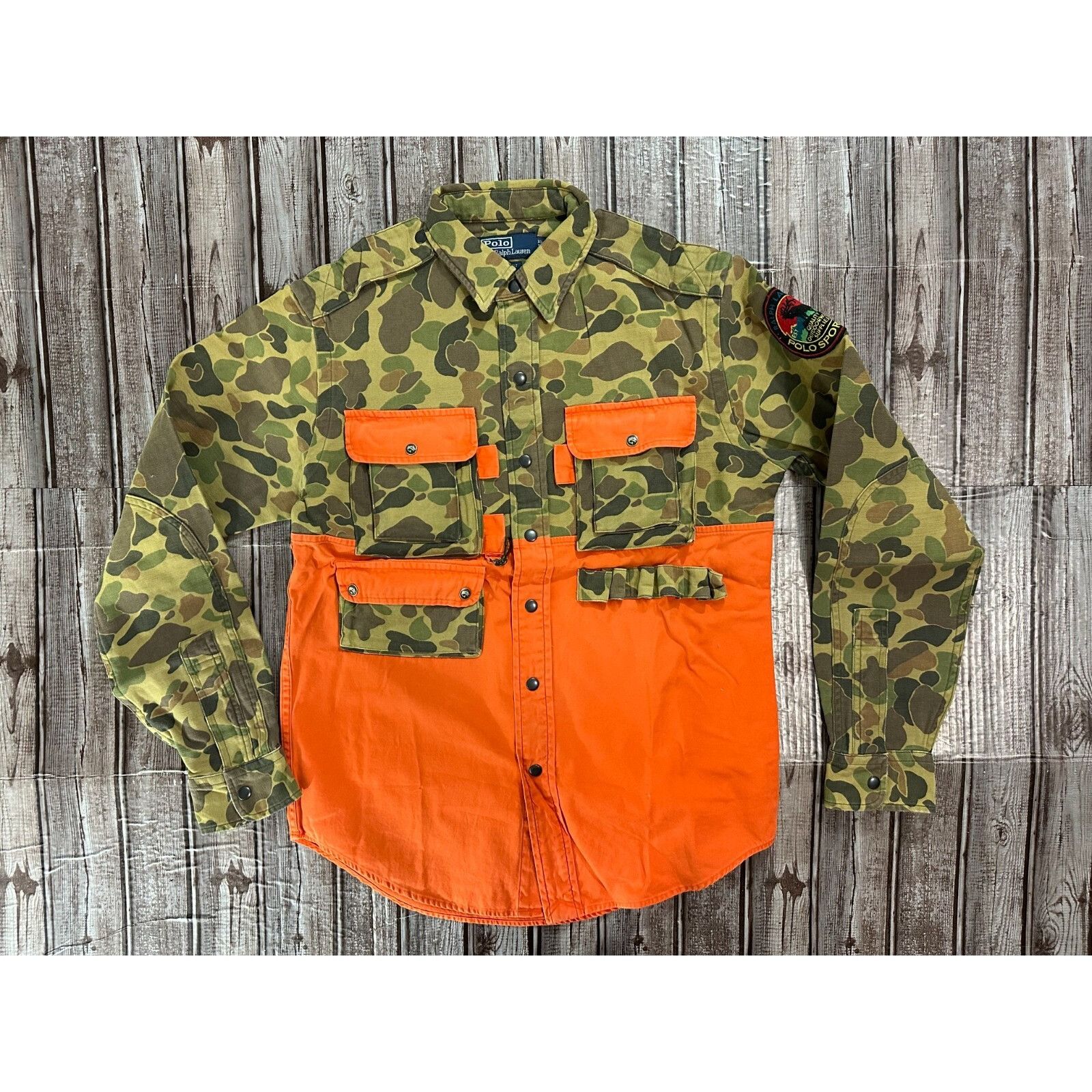 Polo Ralph Lauren Sportsman Colorblocked Army Camo Shirt Jac