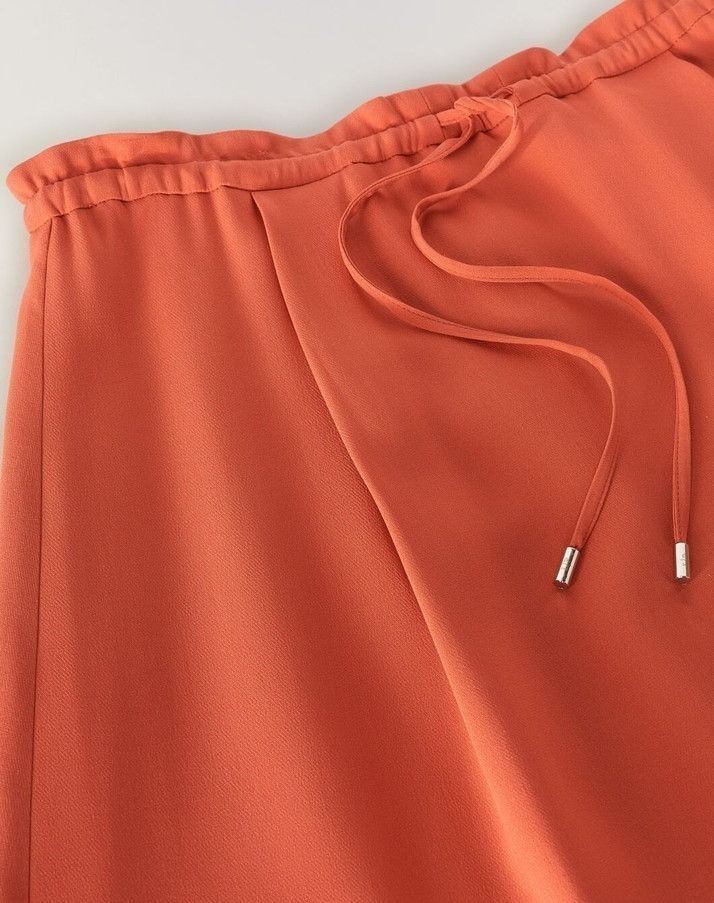 Loro Piana o1srvl11e0824 Lina Silk Midi Skirt in Red Size 27" / US 4 / IT 40 - 3 Thumbnail