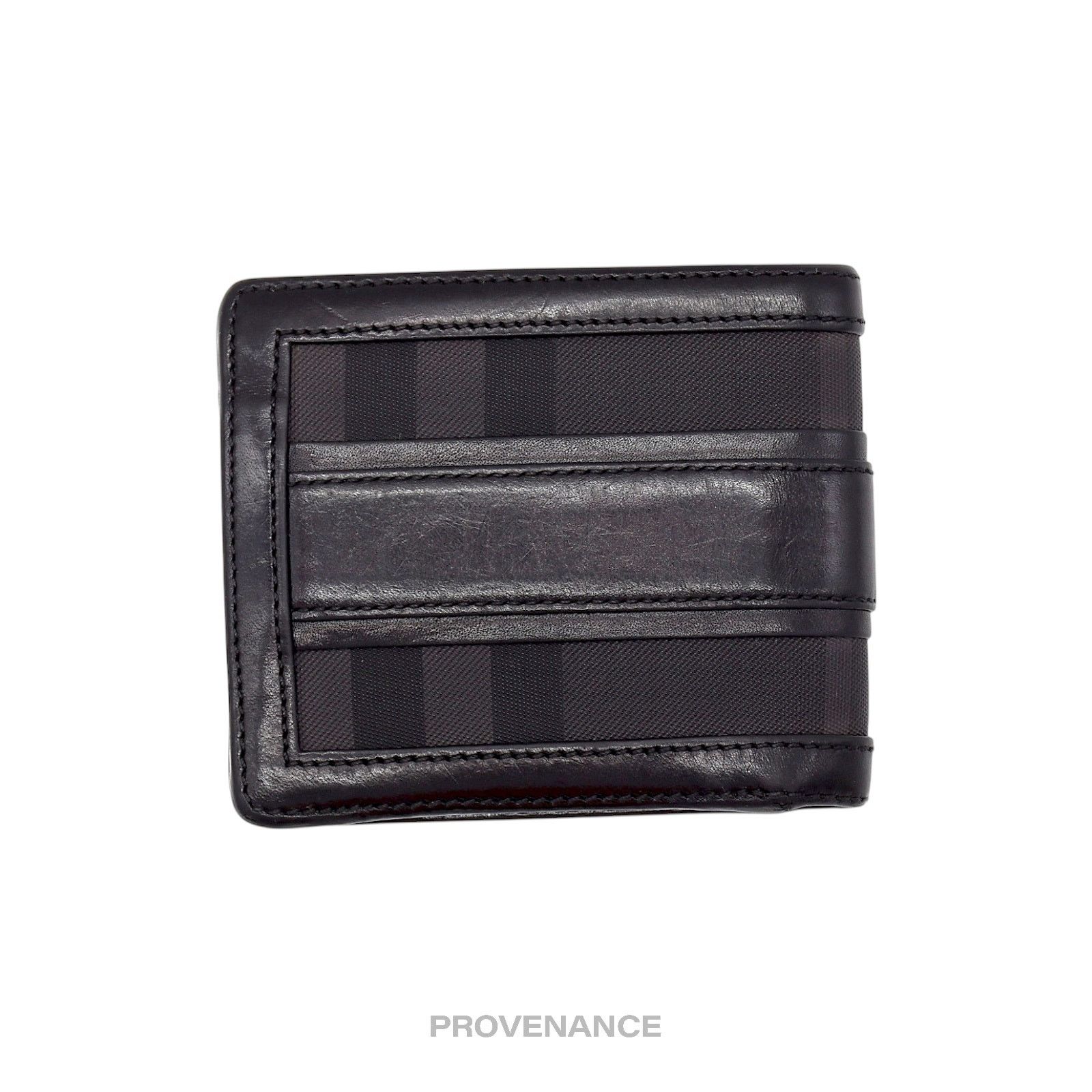 Burberry 🔴 Burberry Bifold Wallet - London Check Black Charcoal Size ONE SIZE - 2 Thumbnail