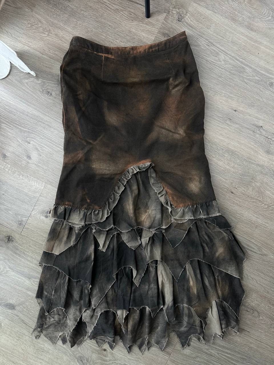 Japanese Brand × Vintage Vintage RQ-BL Avant Garde Long Brown Womens Skirt Size 32" / US 10 / IT 46 - 8 Thumbnail
