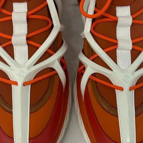 Jimmy Choo Jimmy Choo V Amber Orange Mix Low-Top Sneakers - EU43/US10 Size US 10 / EU 43 - 7 Thumbnail