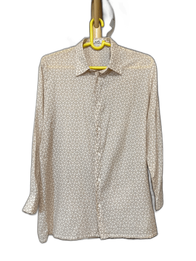 Hermes Hermes Silk Cotton Button Up Shirt Size US L / EU 52-54 / 3 - 1 Thumbnail