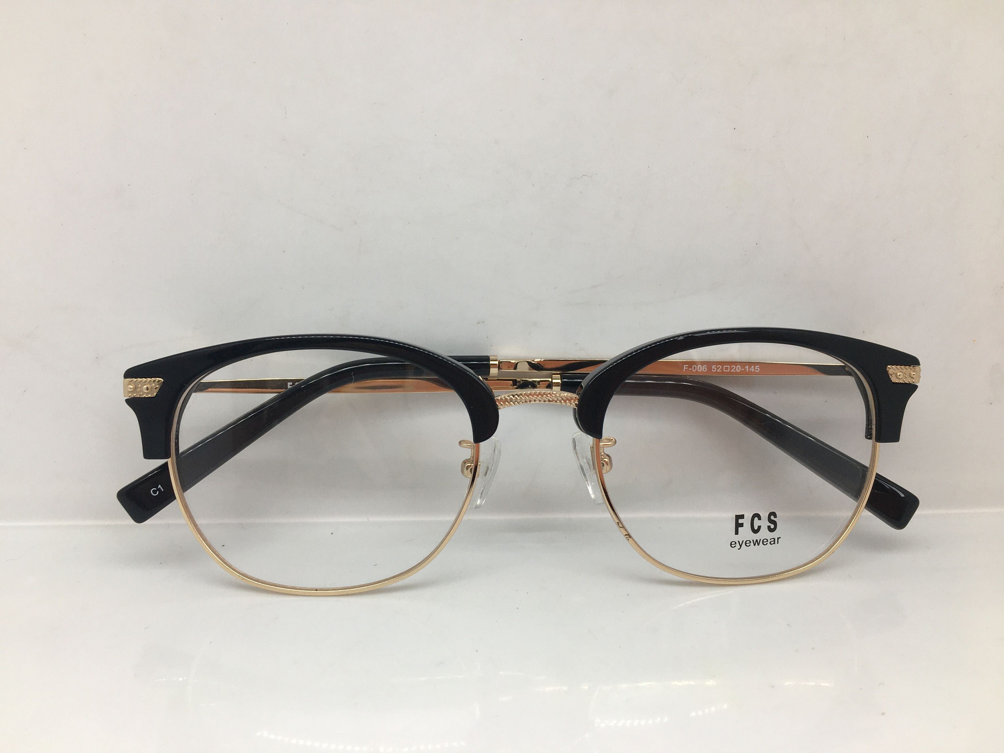 Other FCS Mod Malcolm X Black Gold Eyeglasses Frame Size ONE SIZE - 5 Thumbnail