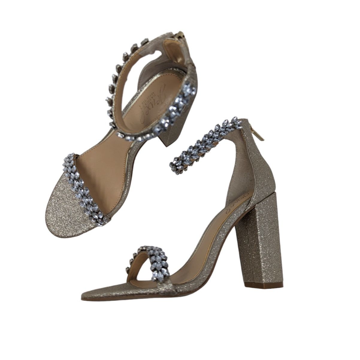 Badgley Mischka Jewel by Badgley Mischka Mayra Ankle Strap Evening Shoe Size US 7.5 / IT 37.5 - 14 Thumbnail
