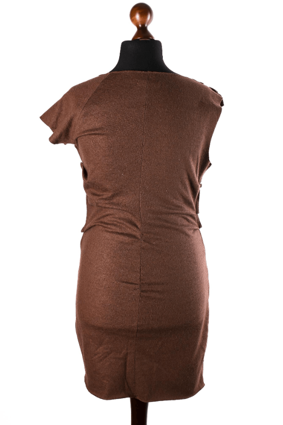 Alexander McQueen Women's Alexander McQueen Brown Cotton Dress Size M Size M / US 6-8 / IT 42-44 - 3 Thumbnail