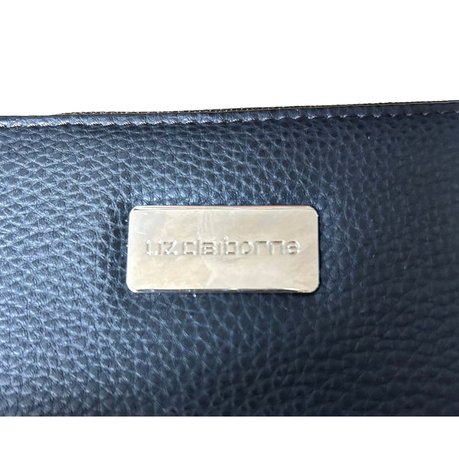 Liz Claiborne Liz Claiborne Wallet Wristlet Pebble Leather Black Full Zip Credit Card ZIP-Around Women's One Size Black Pebble Leather Wristlet Wallet Size ONE SIZE - 2 Thumbnail