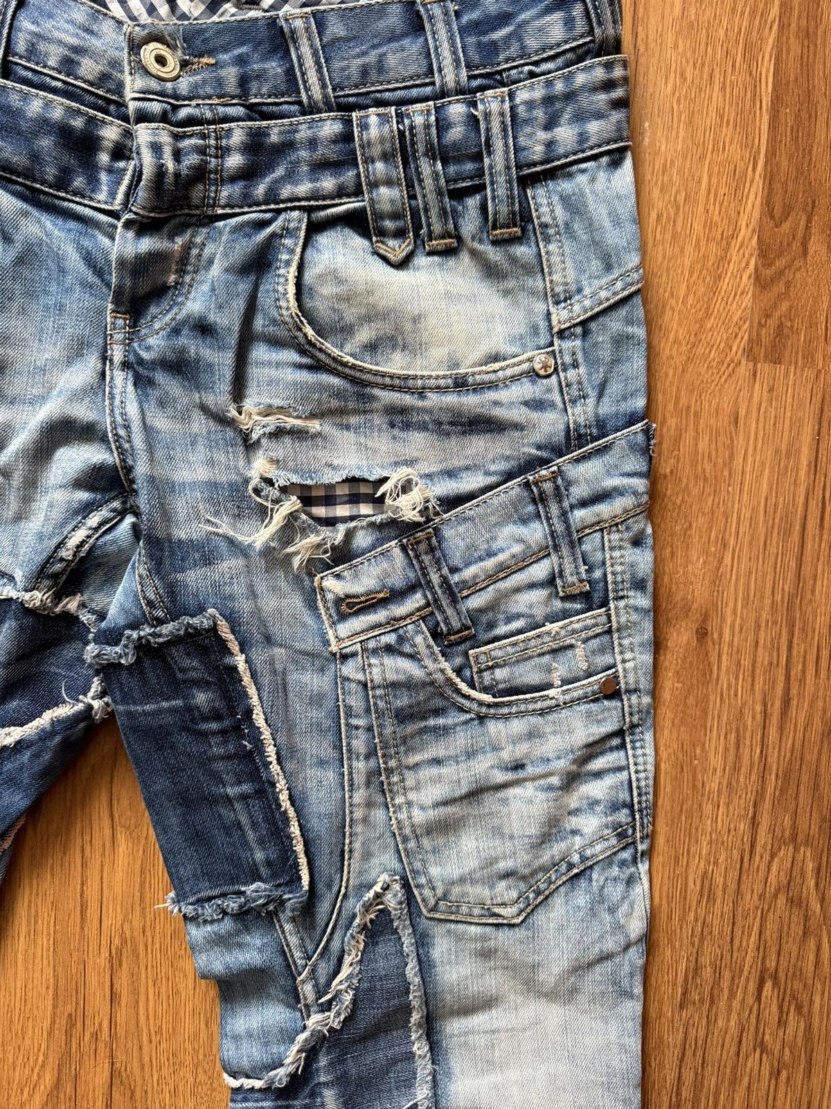 Japanese Brand LGB Style Reworked Denim Size US 31 - 4 Thumbnail