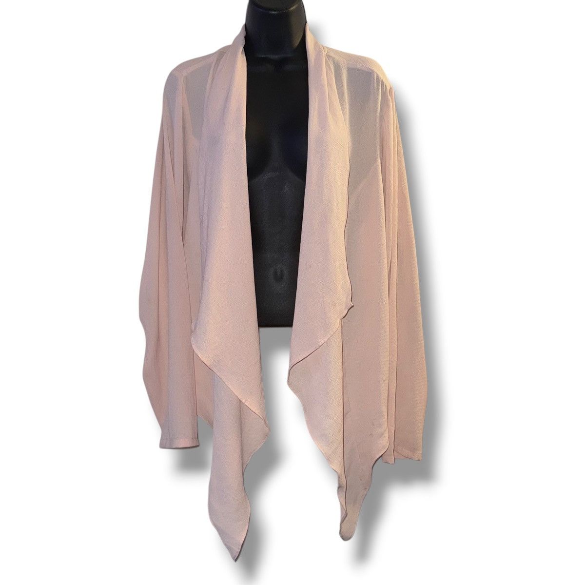 Torrid Torrid pale pink waterfall cardigan blouse Size XXL / US 16-18 / IT 52-54 - 2 Thumbnail