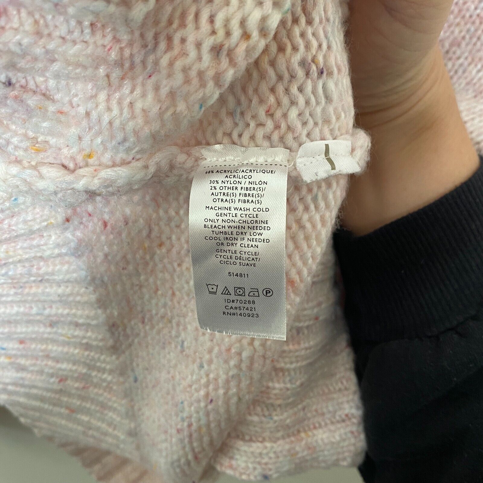 Loft Loft Pink Multi Pastel Shimmery Long Sleeve Cowl Sweater M Size M / US 6-8 / IT 42-44 - 7 Thumbnail