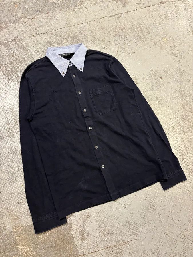 Celine 2000s Celine Navy Classy Pocket Shirt Size US M / EU 48-50 / 2 - 4 Thumbnail
