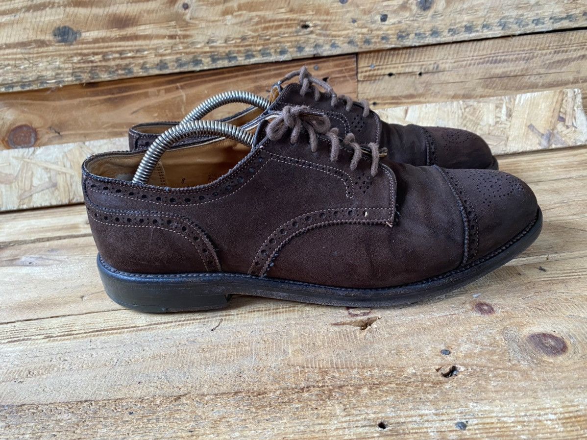 Alden Alden oxford brown suede cap-toe leather shoes sz 8E Size US 8 / EU 41 - 6 Thumbnail