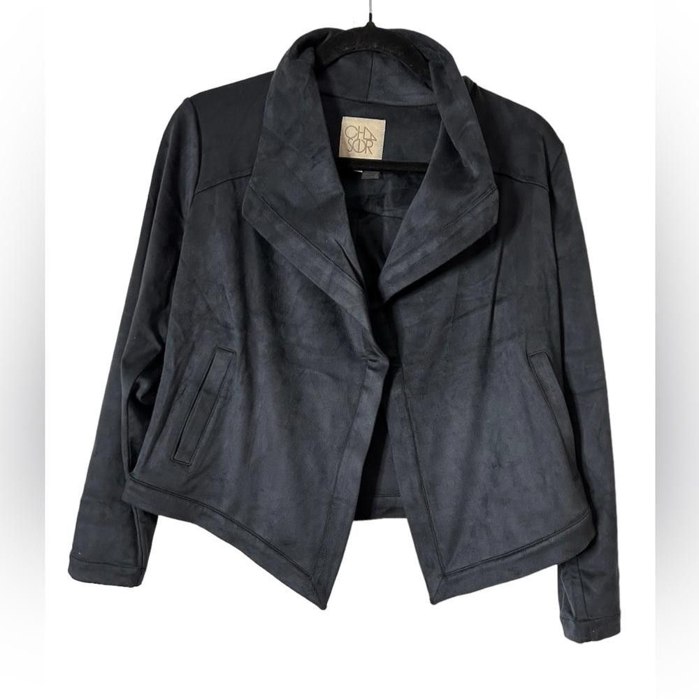 Chase Authentics Chaser I NWOT Faux Suede Open Front Jacket Small Size S / US 4 / IT 40 - 2 Thumbnail