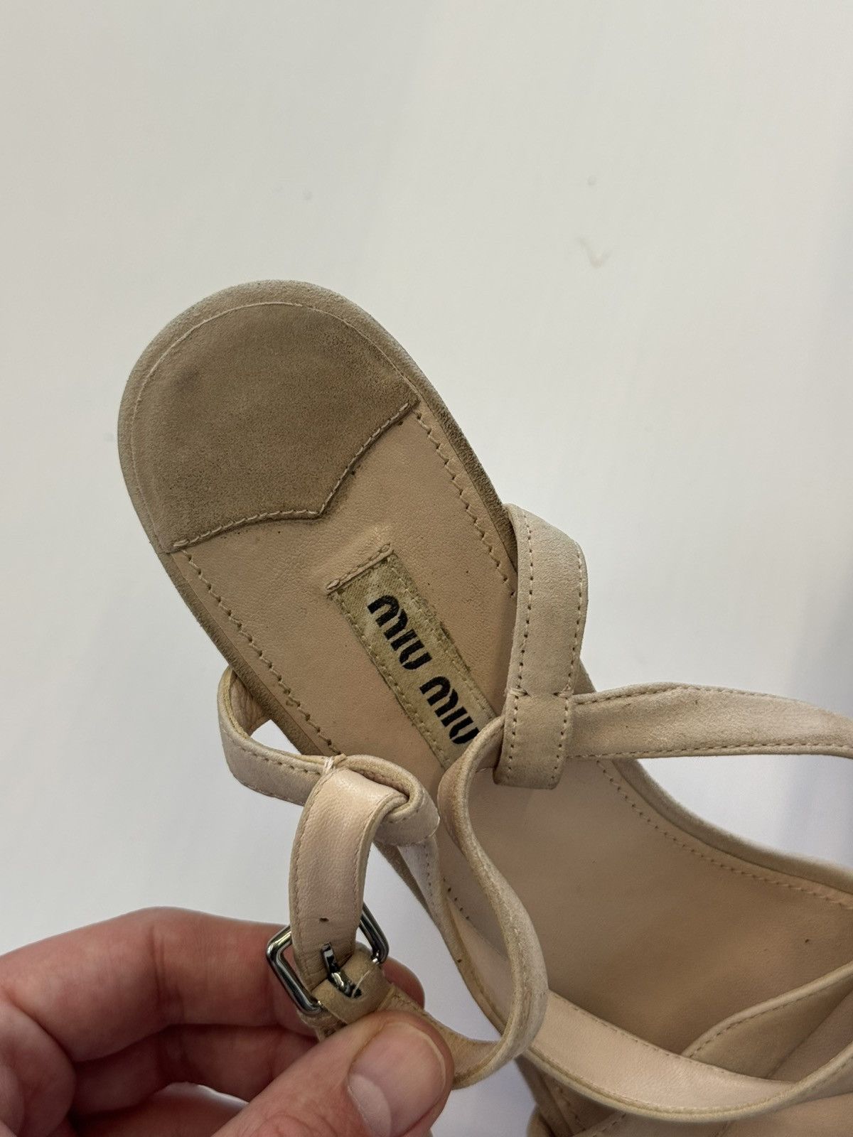Miu Miu Miu Miu Suede Strap Pump Sandals Size EU 41 Size US 11 / IT 41 - 10 Thumbnail