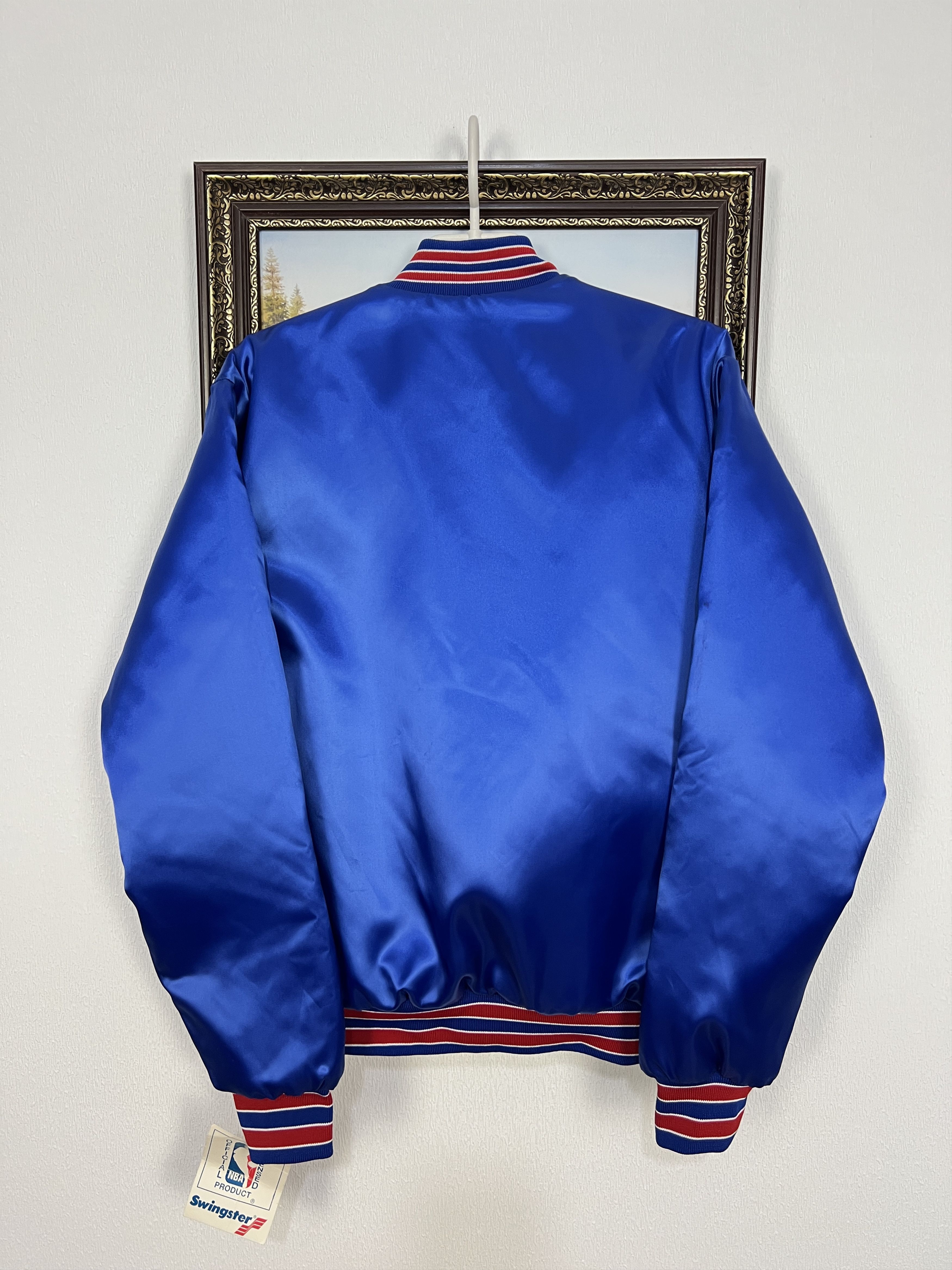 Swingster Vintage 80's Swingster Sacramento Kings NBA Blue Bomber Size US M / EU 48-50 / 2 - 13 Thumbnail