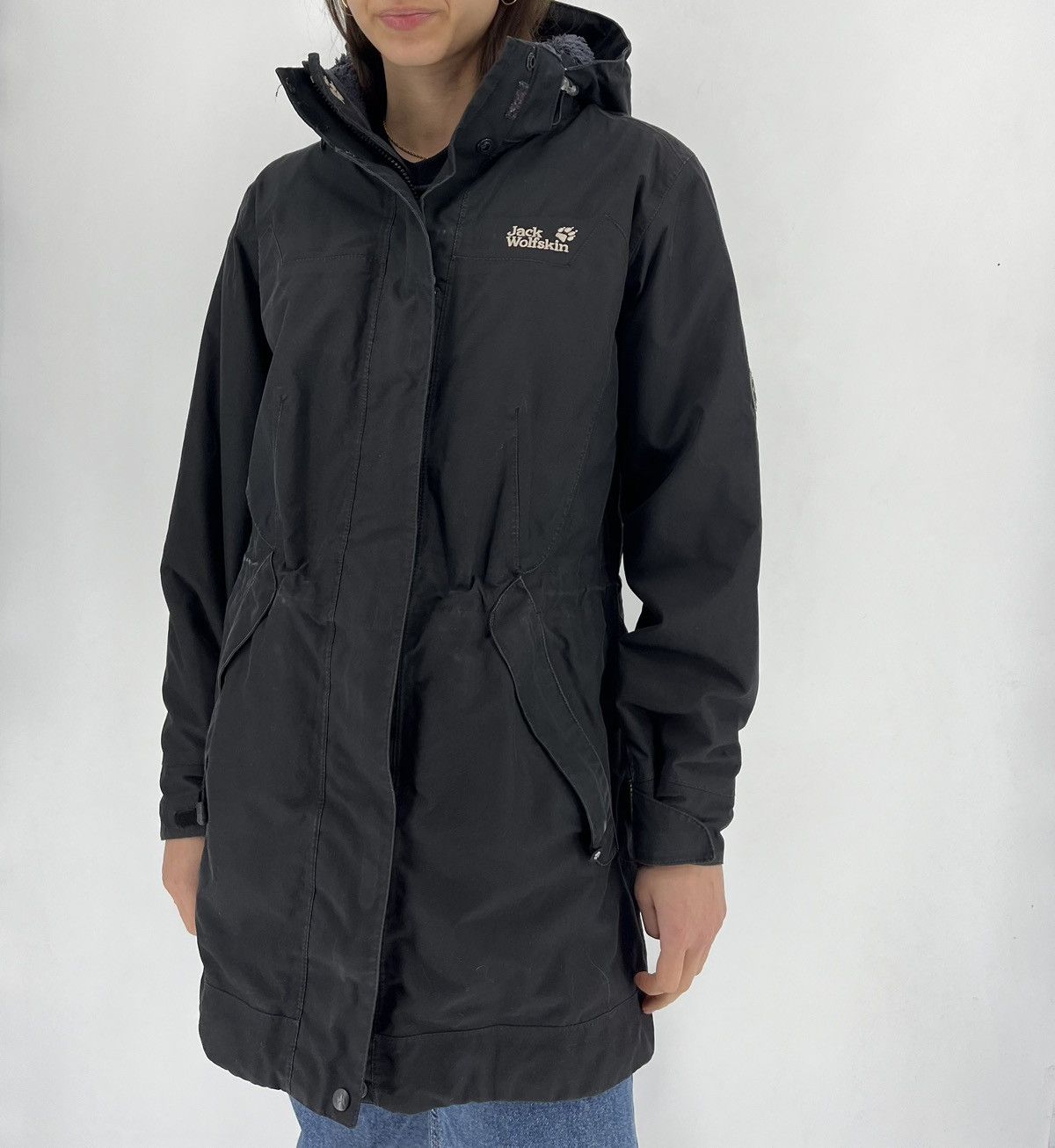 Jack Wolfskin Texapore Jacket S Windproof Hooded Coat Zip Up Waistcoat Top Size M / US 6-8 / IT 42-44 - 2 Thumbnail