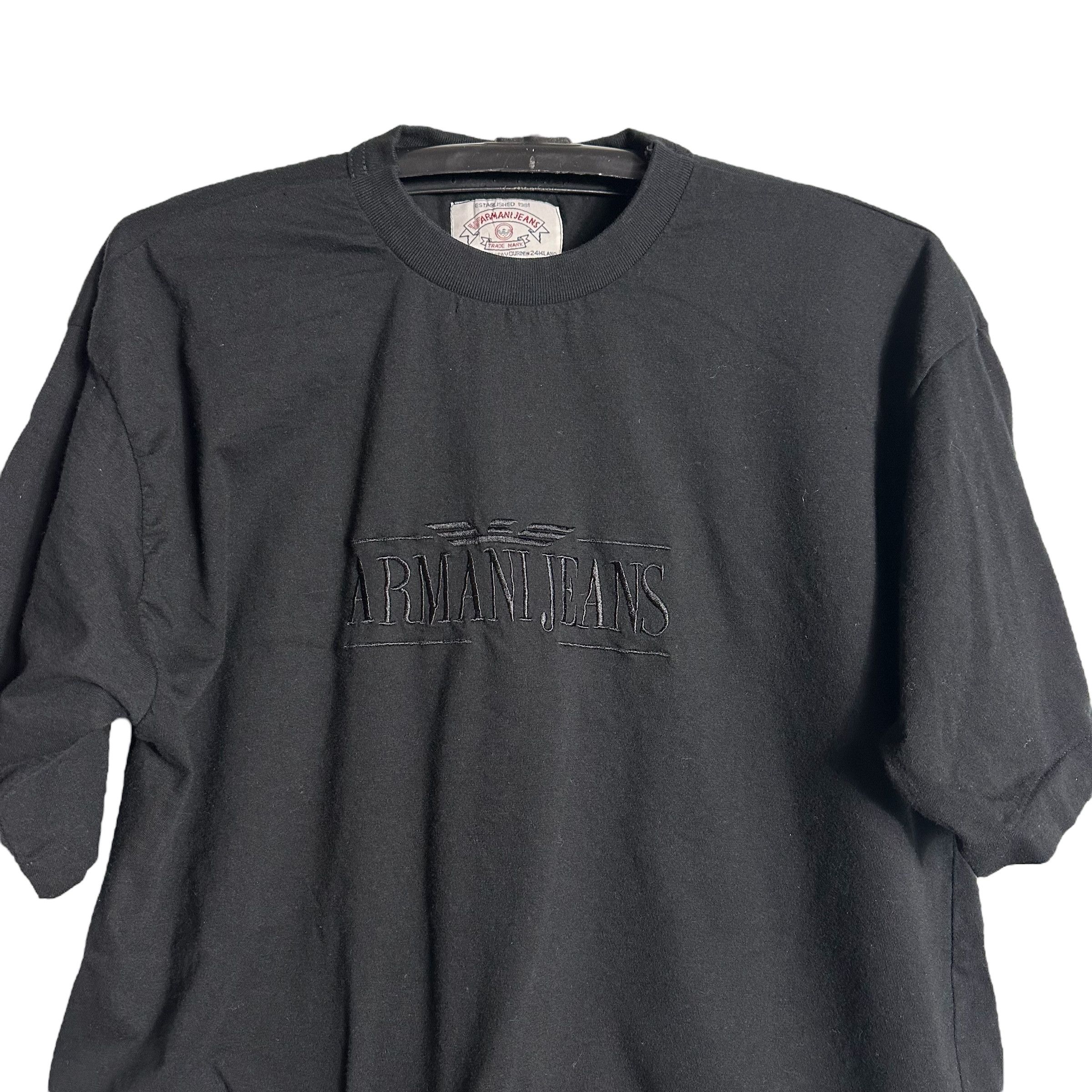 Giorgio Armani 🔥RARE🔥Vintage Giorgio Armani T-shirt Single Stich Size US L / EU 52-54 / 3 - 2 Thumbnail