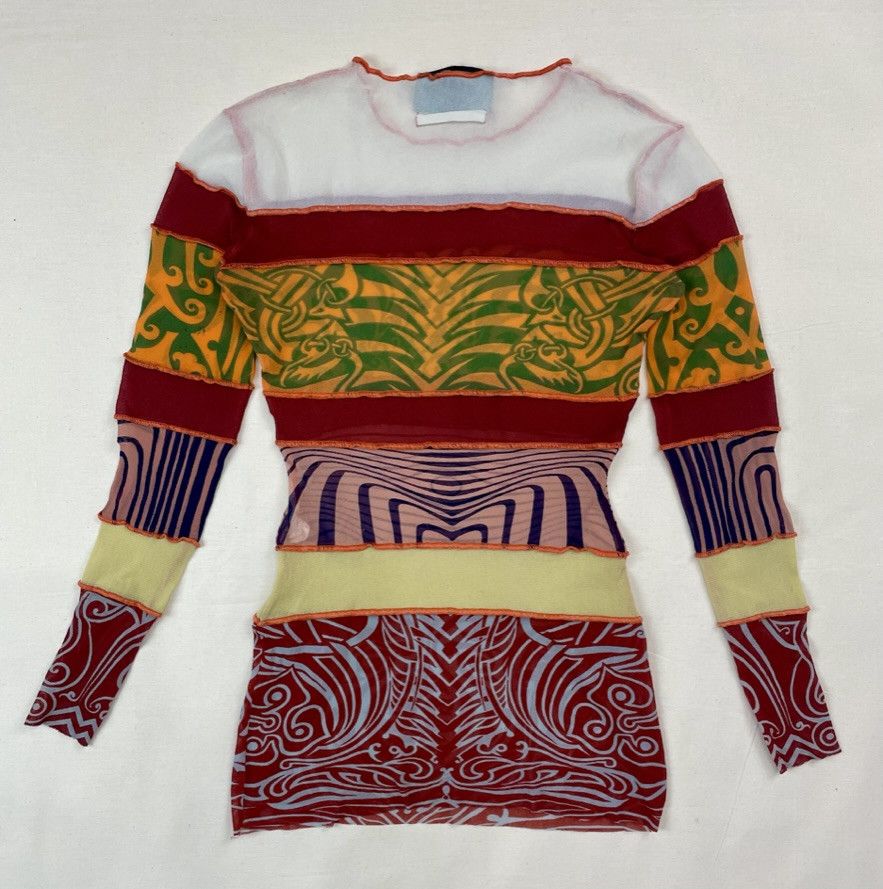 Jean Paul Gaultier SS1996 Jean Paul Gaultier Cyberbaba Tribal Tattoo Mesh Top Size US S / EU 44-46 / 1 - 2 Thumbnail