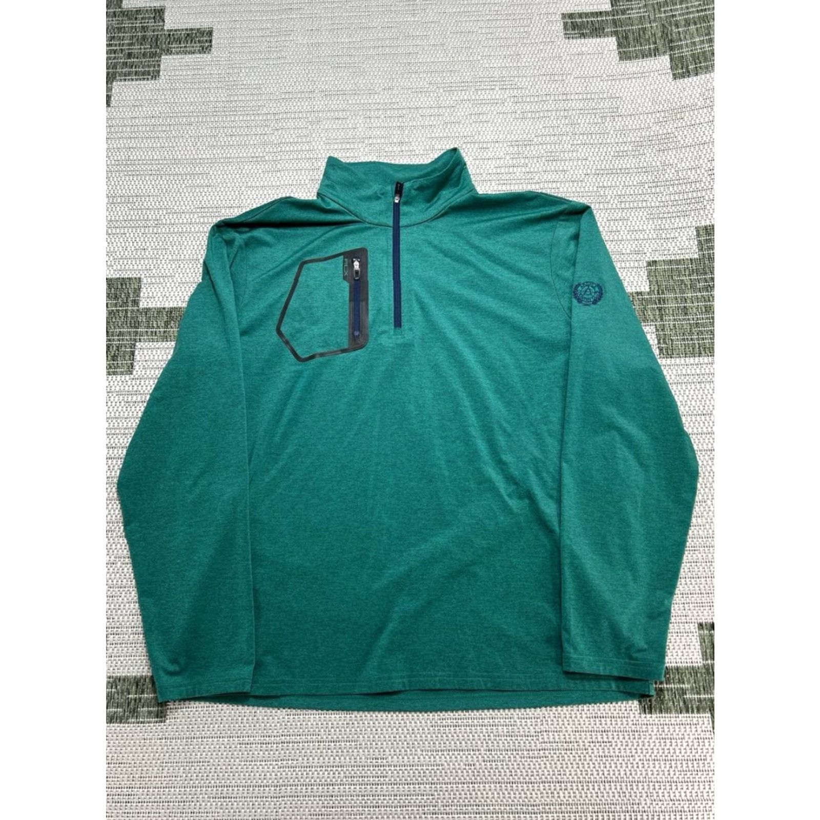 Ralph Lauren Ralph Lauren Tech Jersey Half Zip Sweatshirt Mens XL Green Argyle Country Club Shirt Size US XL / EU 56 / 4 - 2 Thumbnail