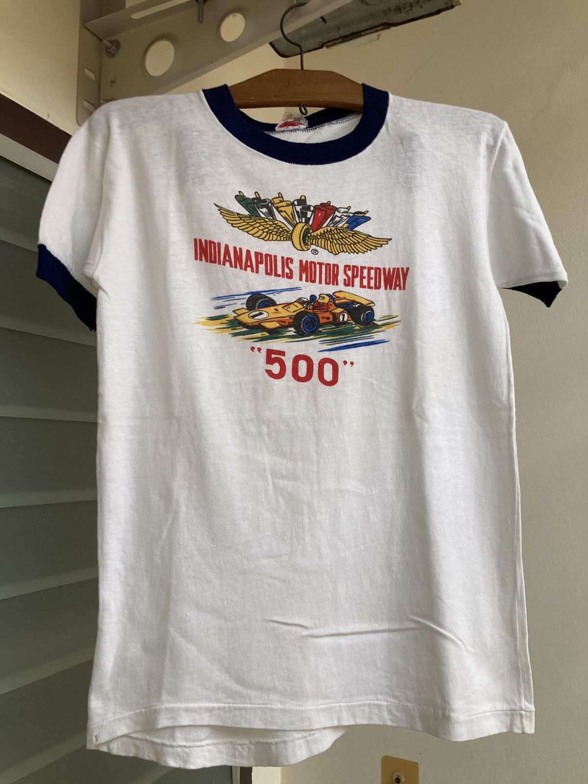Vintage Vintage 60s/70s Indianapolis Motor Speedway Ringer Tee Size US S / EU 44-46 / 1 - 1 Thumbnail