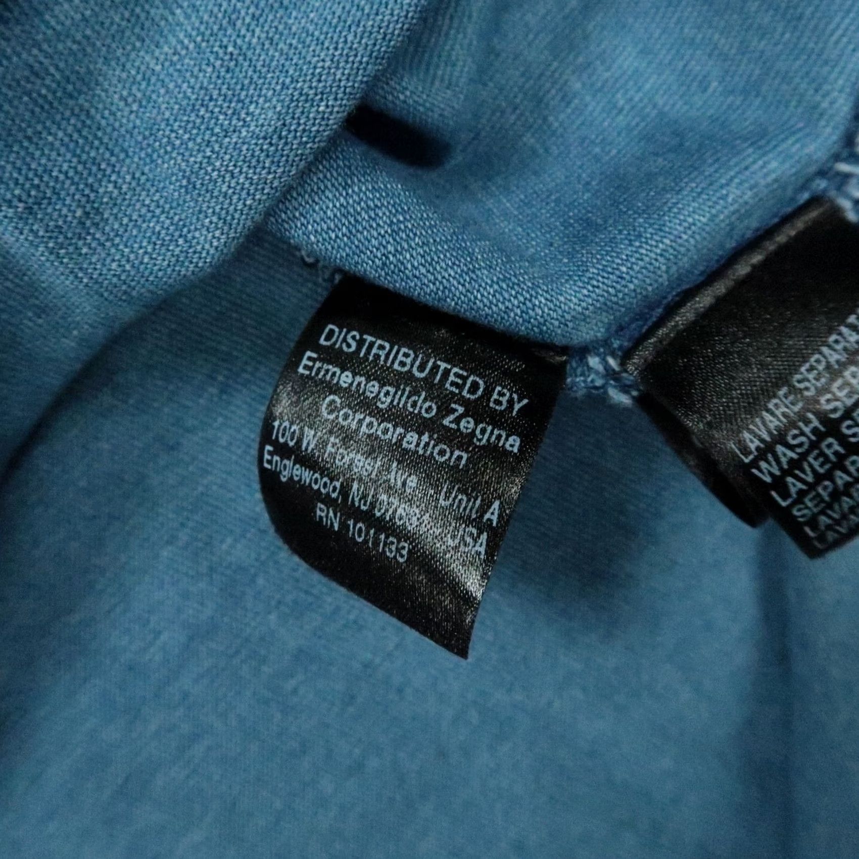 Ermenegildo Zegna Zegna Sport Shirt Mens 2XL Blue Long Sleeve Henley Pocket Tee Cristo Indigo Luxury Casual Shirt Mens 2XL Blue Henley Pocket T-Shirt Size US XXL / EU 58 / 5 - 5 Thumbnail