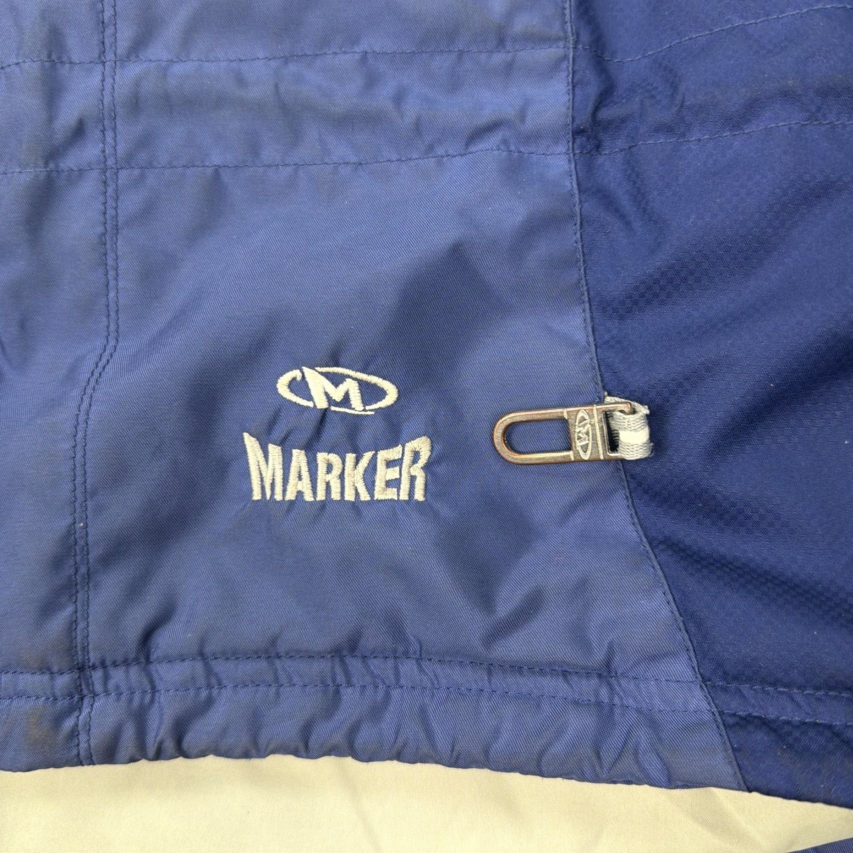 Barker Marker Ski Jacket Womens 12 Blue Hooded Insulated Snow Winter Coat Ski Vtg Size XL / US 12-14 / IT 48-50 - 4 Thumbnail