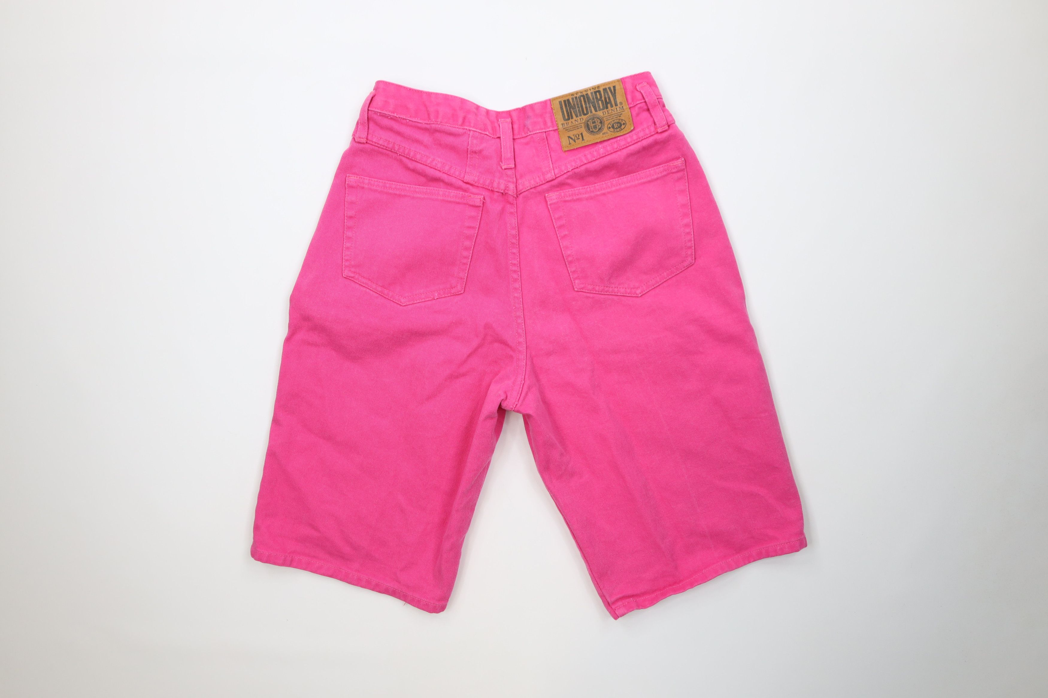 Vintage Vintage 90s Unionbay Surfing Fit Denim Jean Shorts Pink Size 34" / US 12 / IT 48 - 10 Thumbnail