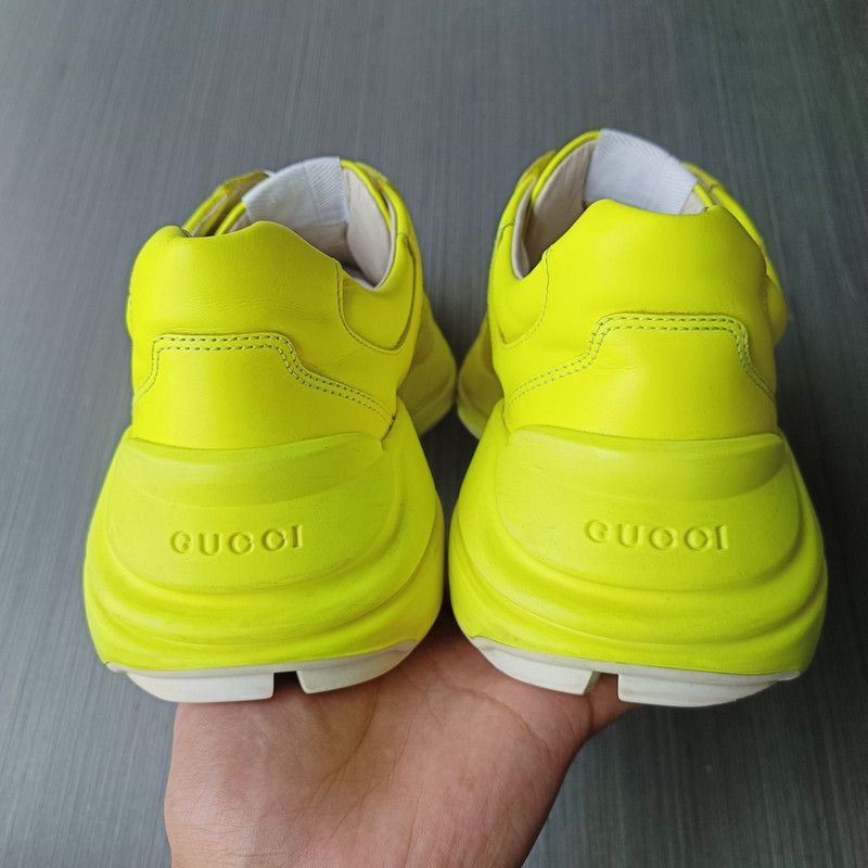 Gucci Gucci Rhyton Leather Low-top Sneakers in Yellow - Size US 8.5 / EU 41-42 - 2 Thumbnail