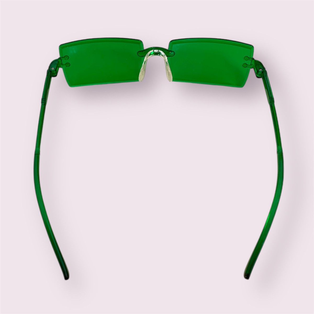 Vintage Y2k Green Rectangular Sunglasses Size ONE SIZE - 2 Thumbnail