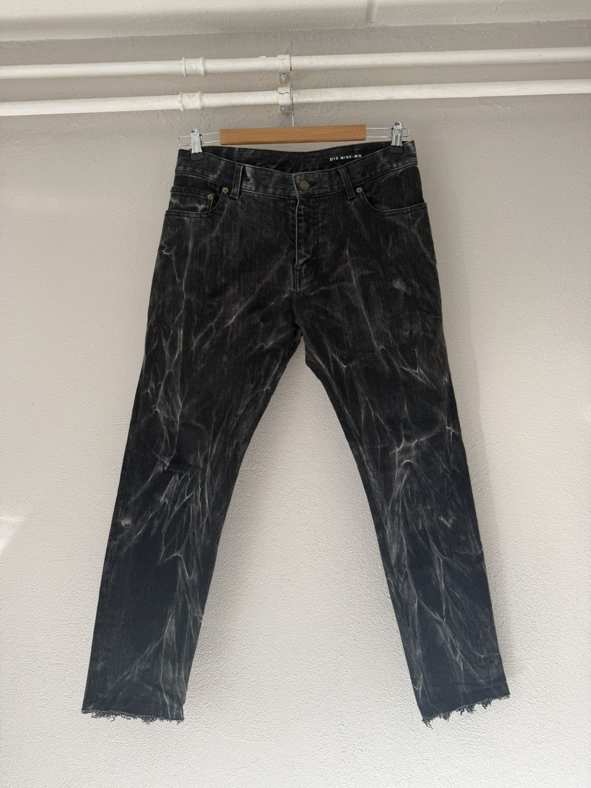 Saint Laurent Paris Black Denim Jeans with Bleached Finish Size US 32 / EU 48 - 1 Thumbnail