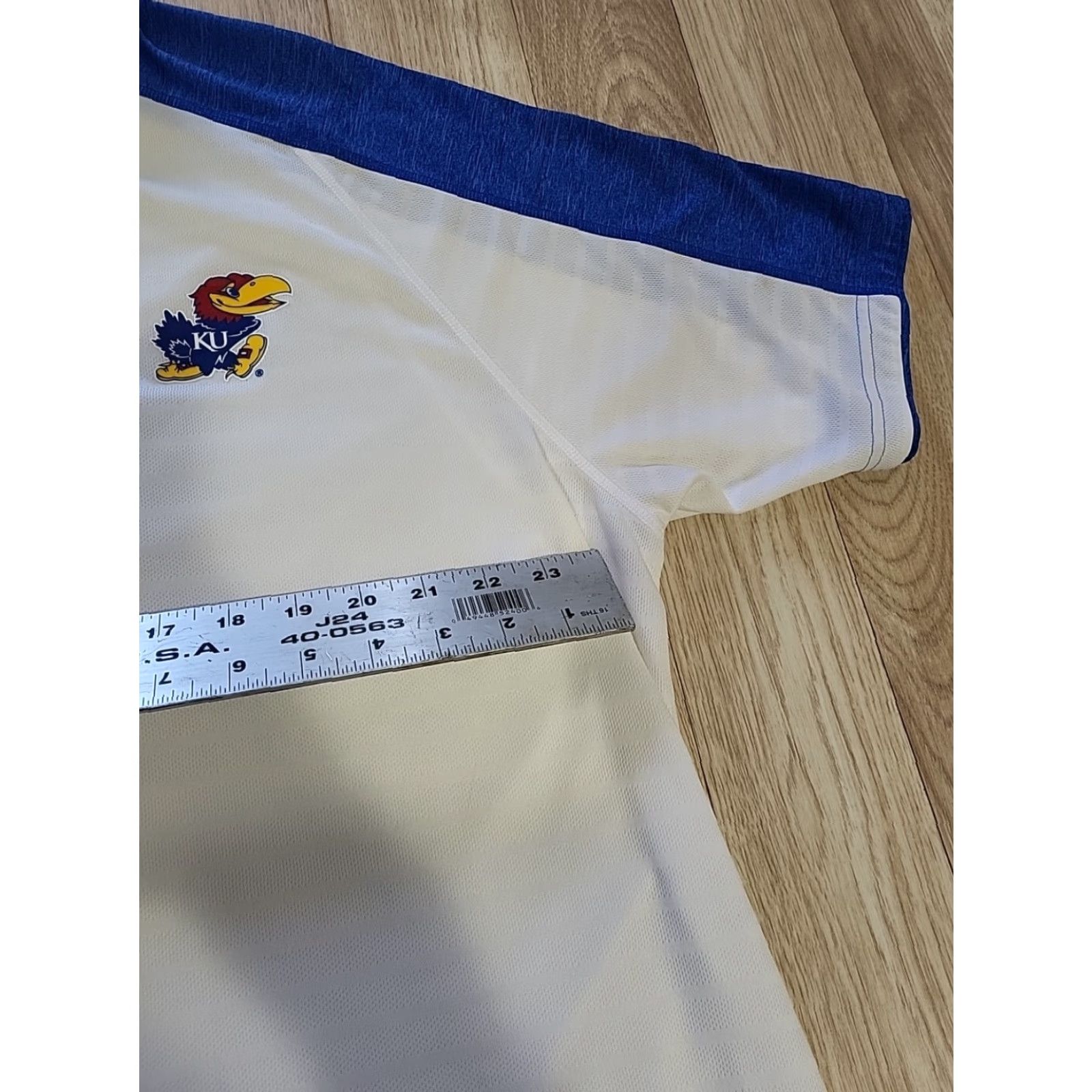 Adidas Adidas Climalite KU Kansas Jayhawks Polo 2XL SS Shirt Blue White Mens Size US XXL / EU 58 / 5 - 7 Thumbnail