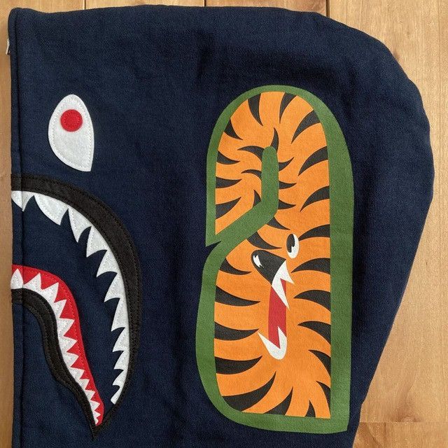 Bape BAPE Blue camo x Navy shark full zip hoodie a bathing ape Size US M / EU 48-50 / 2 - 6 Thumbnail