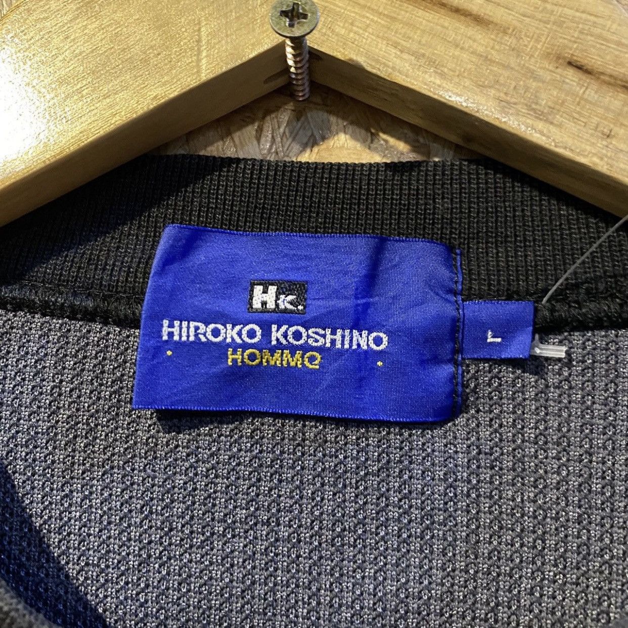 Hiroko Koshino Homme × Vintage 90s Hiroko Koshino Vintage Sweatshirt very rare Size US L / EU 52-54 / 3 - 6 Thumbnail