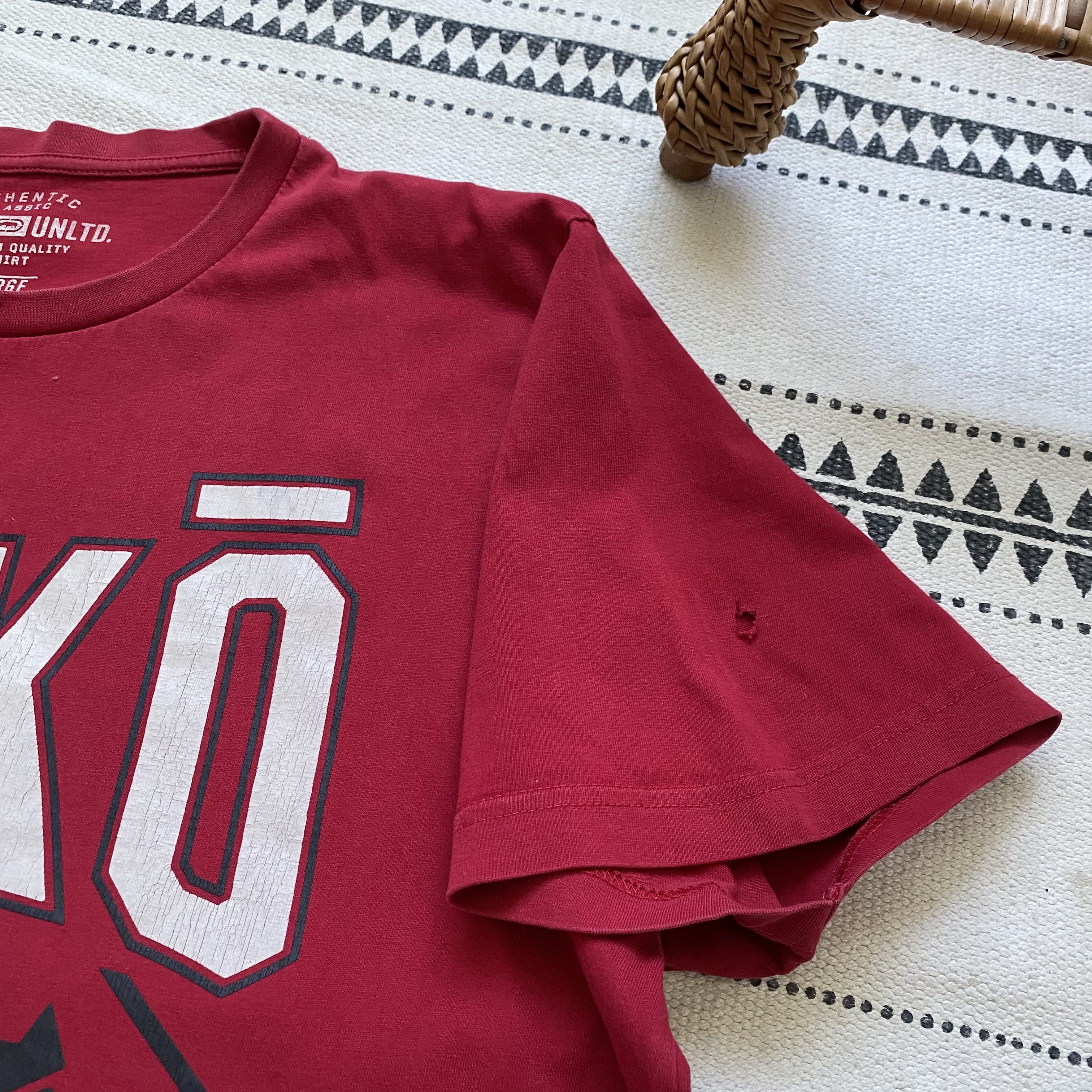 Ecko Unltd. Vintage ECKO unltd distressed tee Y2K Affliction Style Size US M / EU 48-50 / 2 - 2 Thumbnail