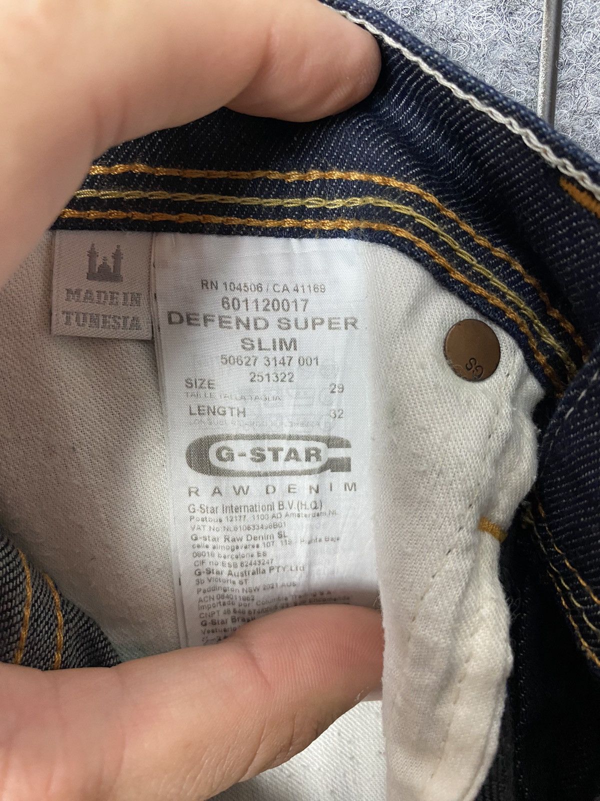 G-Star G Star Raw 3301 Streetwear Defend Super Slim Jeans Size 29 Size US 29 - 9 Thumbnail