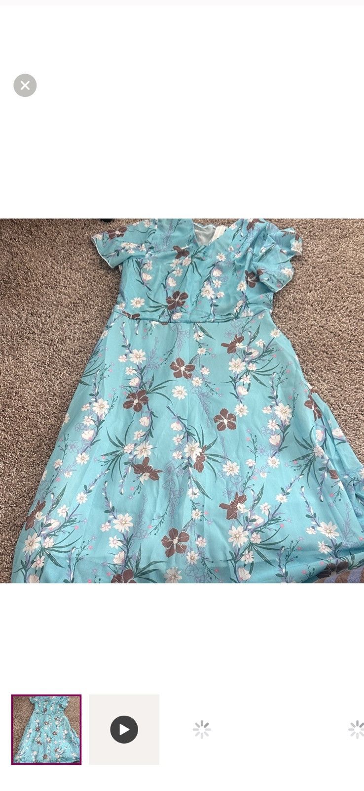 Other Blue floral dress Size S / US 4 / IT 40 - 1 Thumbnail
