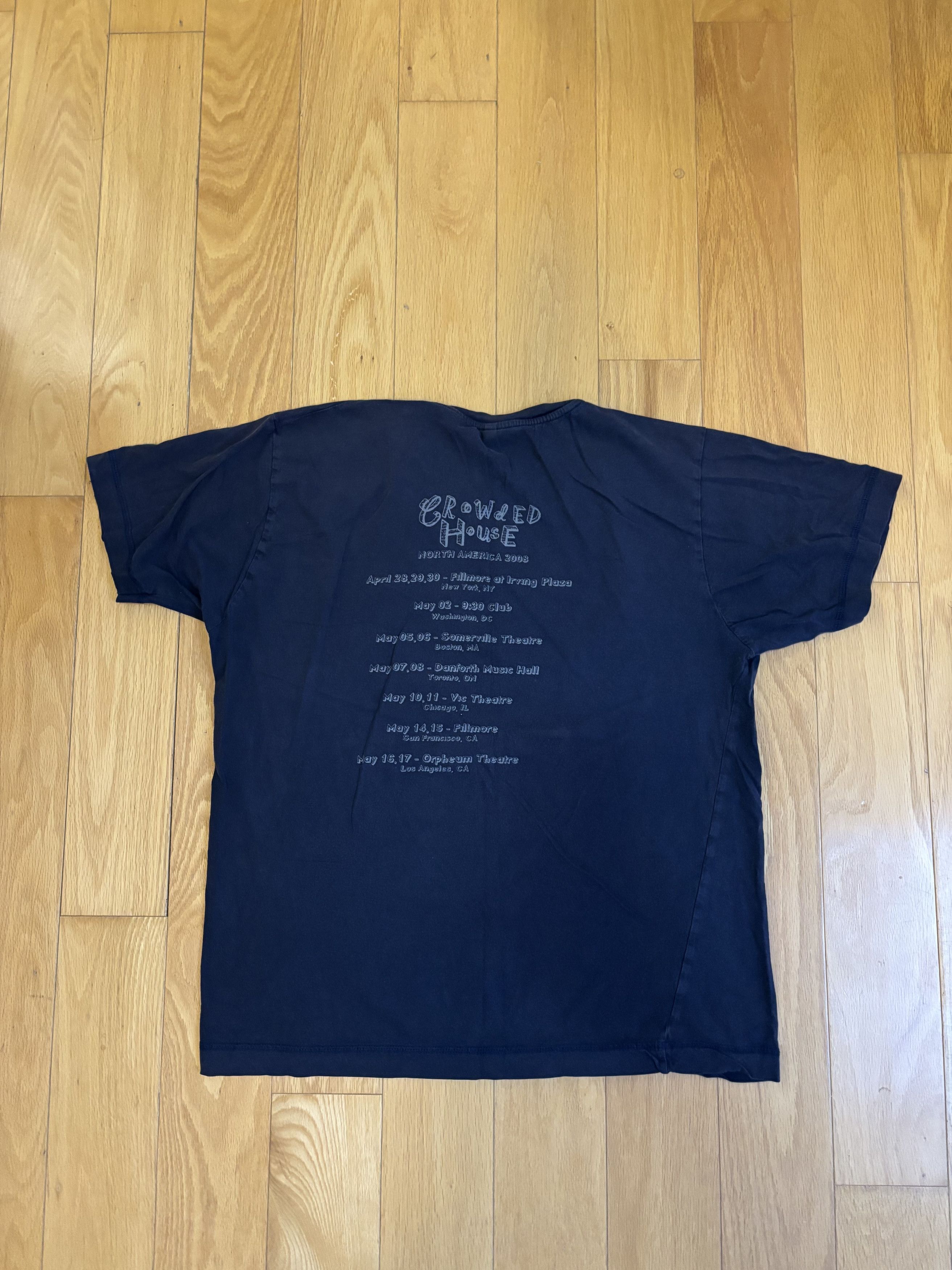 Vintage Vintage Crowded House 2008 North America Tour T Shirt L Size US L / EU 52-54 / 3 - 2 Thumbnail