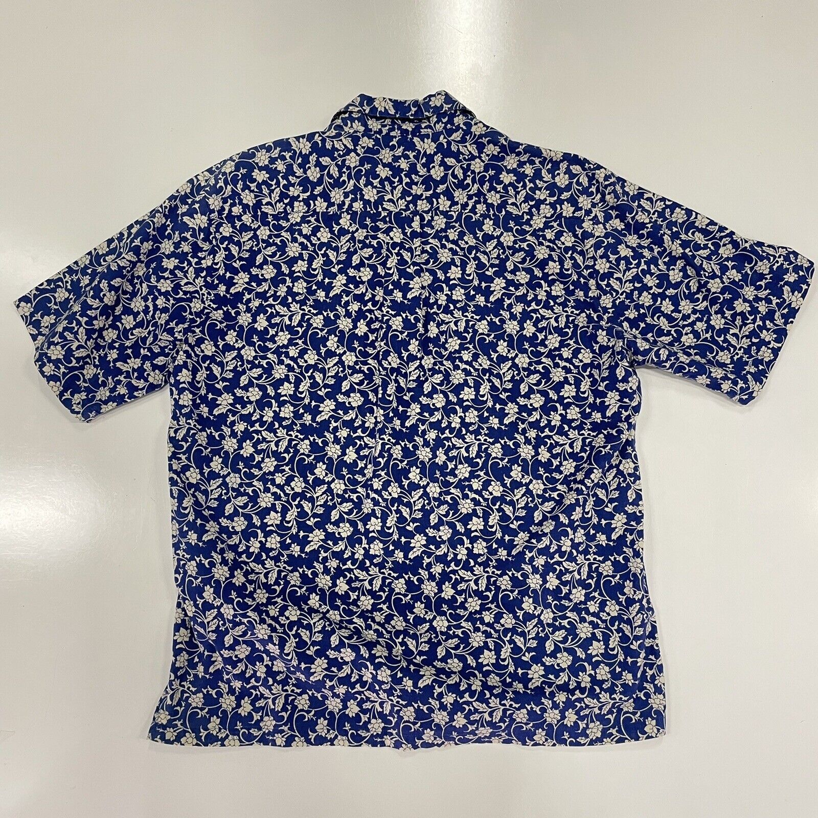 Duke Kahanamoku VTG Mark Raysten Blue Hawaiian Shirt Floral Vine Pullover Size US L / EU 52-54 / 3 - 7 Thumbnail